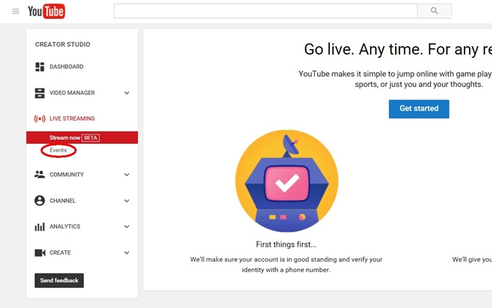 Hướng dẫn cách quay màn hình bằng trang YouTube